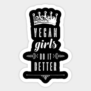 Vegan Girls Do It Better Gift Sticker